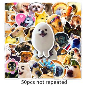 50 miếng dán động vật hoạt hình hình dán gói biểu tượng cảm xúc chó nổi tiếng Internet vui nhộn máy tính xách tay trang trí máy tính xách tay ván trượt xe hơi