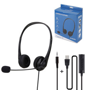 USB PC Headset Conference Call with Noise Reduction Wired Headphones Handsfree Adjustable Call Center Earphone With Mic for Computer Business