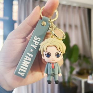 DRESSPLUS Spy X Family Miniature Dolls Keychain Loid Forger Anya Cartoon Figure Keyring Schoolbag Decoration Bag Decoration Cartoon Figure Keychain Spy X Family Fans