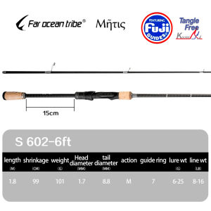 Metis1.8/2.1/2.4 Japan Fuji M medium/Light fishing rod Carbon fiber fishing rod  Retractable fishing rod spinning rod/bait casting rod Saltwater jigging outdoor