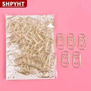 [COD] SHPYHT TOY 50pcs /bag the mini heart rose Color Clip Bookmark Metal paper Clips