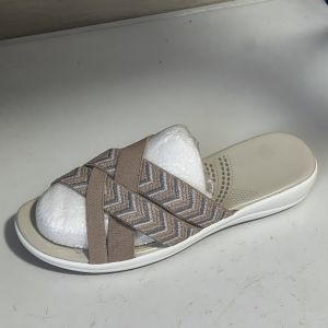 WomenS Summer New Wedge Heel Knit Cross Sandals Large Size Round Toe Slippers For Women