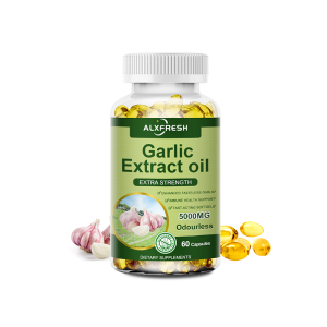 Garlic Capsules for Cholesterol and Blood Pressure Support Cardiovascular Health Supplement Odorless