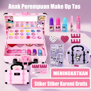 Mainan Anak Perempuan Make Up Tas Kosmetik Lipstik Eye Shadow Makeup Set Kosmetik Peralatan Kecantikan Tidak Beracun Kotak Make Up Set Mainan untuk Gadis Ulang Tahun Hadiah Set Riasan