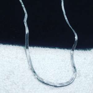 PROMO KALUNG TITANIUM ANTI KARAT MODEL GEPENG/PIPIH KALUNG PRIA MASA KINI KALUNG MODEL TERBARU KALUNG KOREA