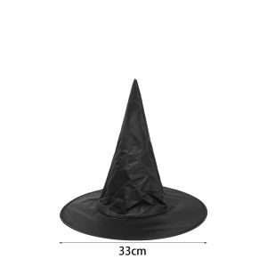2024 mũ phù thủy Halloween mới trung tính màu đen trắng thuật sĩ mũ cho bữa tiệc Halloween ủng hộ trang phục phụ kiện hóa trang