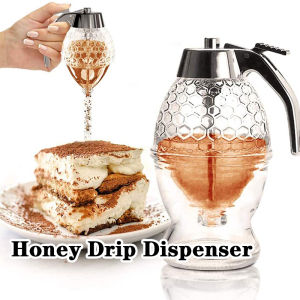 Honey Drip Dispenser Honey Jar Handy Trigger Release Honey Bottle Container Syrup Pot 200ML
