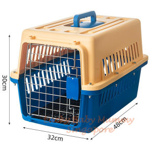 Portable Pet Carrier Cage for Cats Dogs/Large Capacity Travel Crate with Lock Door/luckyhome