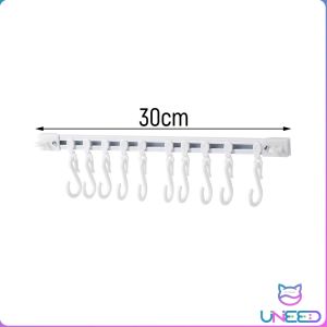 Need 40cm/30cm Wall-mounted Sliding Rail Hook Kitchenware Storage Hooks Wall Rail Sliding S Hook