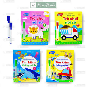Sách - Tìm Kiếm Thông Minh Trò Chơi Nối Số - Wipe Clean - Dành Cho Bé 2-6 Tuổi ( Bộ 4 Cuốn )