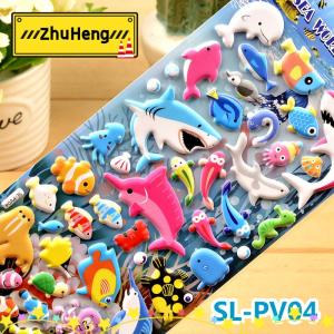 zhuheng Miếng dán bong bóng nổi hình cá heo cá mập miếng dán Nhật Ký miếng dán trang trí văn phòng phẩm