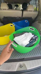 KHUN SANTI ตะกร้าพลาสติก BQ-2049 ความจุ 23ลิตร ขนาด(กว้างxยาวxสูง) 42.5 x 46.5 x 27.5 cm