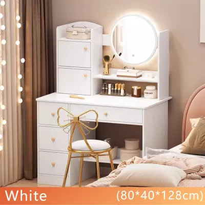 RISERO Vanity Table Dresser Cabinet Vanity Mirror With Table Set Simple Dressing Table Multifunctional Dressing Table