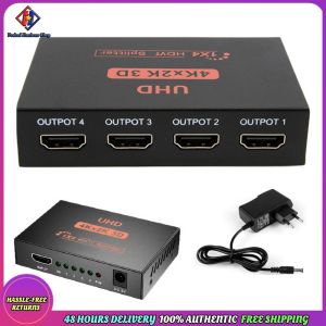 Vodool 4K 30HZ HDMI-compatible Splitter Amplifier Adapter HDCP HDMI-compatible Signal Distributor 1080P Dual Display Converter for HDTV DVD PS3 Xbox