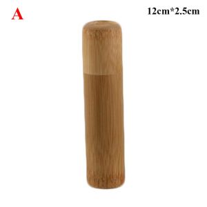 GUHEHARD Tubes Round Bamboo Holder Bottle With Lid Storage Box Container Organizer Tea Canister
