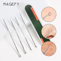 MAANGE 4Pc/7Pcs Blackhead Removal Kit Stainless Steel Removal Pore Acne Cleanser Facial Care Tool Set. 