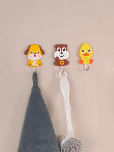 Self Adhesive Wall Hook PVC Self Adhesive Cartoon Design Home Use Adhesive Wall Hook entryways kitchens bathrooms bedrooms hotels or work areas Practical Design for the Stated Purpose