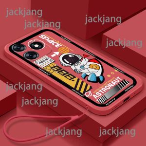 Casing TECNO spark 10 10C  Phone case Planet astronaut straight edge silicone TPU phone case send same color lanyard