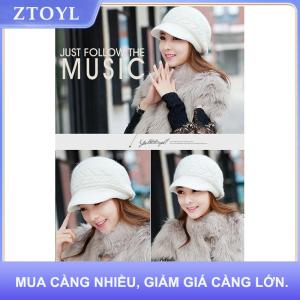 【ZTOYL】 Mũ nữ dệt kim Mũ nồi rộng dệt kim ấm áp mùa đông Mũ Beanie Mũ trượt tuyết