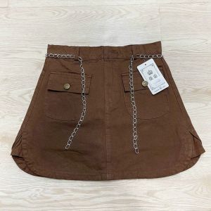 🍒🍒🍒chân váy kaki vạt bầu phối túi tặng kèm dây nịt có may quần trong utrrb