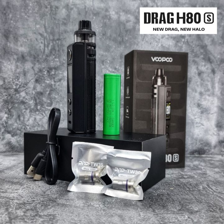 GROSIR VOOPOO DRAG H80S Fullset termasuk Baterai Baterai Vtc 4 Termasuk Pod  Pnp Ii 4.5Ml Mod Drag H80S Zinc Alloy Voopoo Pilihan Warna Red Grey Brown  Black - Lazada