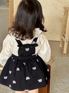 Childrens Spring Outfit: Doll Shirt and Suspender Skirt Two-Piece Set Baby Spring Clothes Girls Spring Suit Custom-Made
