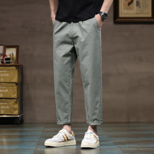 Mens Plus Size Ankle Length Casual Pants Cotton Chinos Big Size 42 44 46
