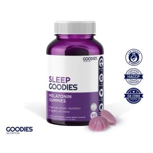 GOODIES NUTRITION Melatonin Gummies – Sleep Goodies – 1 bottle (60 Gummies) - Improves Sleep Quality