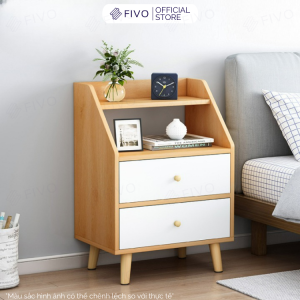 Kệ Tủ Đầu Giường Gỗ Mini Nhiều Ngăn FIVO Mẫu FT30 Phong Cách Châu Âu Sang Trọng Dễ Dàng Lắp Ráp Decor Tiện Lợi