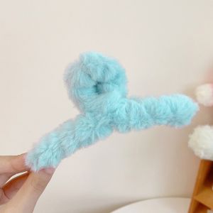 Jedai Jepit Rambut Jepitan Salon Slim Bulu Halus Wanita Bahan Bulu Lembut Silang Gaya Korea Warna Soft Pastel Aksesoris Ukuran 12x6 Cm Korea Thailand Premium Ori Original
