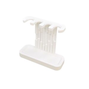 SLIGHTDELVE 4 Slots Toothbrush Head Holder 3D Printed Plastic Toothbrush Organizer Portable Keeps Heads Dry Bathroom Storage Rack Bathroom Organizer
