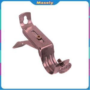 Masely Curtain Rod Brackets Rod Holders for 28mm Rod Silver/Gold Color Premium Iron Drapery Rod Bracket
