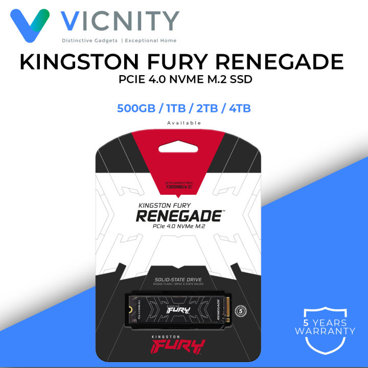 KINGSTON FURY Renegade PCIe 4.0 NVMe M.2 SSD(500GB/1TB/2TB/4TB) | Lazada