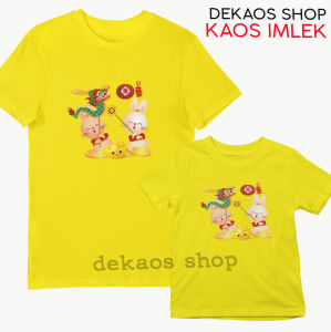 BAJU IMLEK 2023 / KAOS IMLEK TAHUN KELINCI / KAOS IMLEK 2023 / BAJU SINCIA / KAOS GONG XI FA CAI / KAOS IMLEK KELUARGA / KAOS SINCIA KELUARGA / KAOS CHINESE NEW YEAR / KAOS COUPLE IMLEK / BAJU IMLEK PRIA WANITA DEKAOS SHOP 2500 BUNNY DRAGON