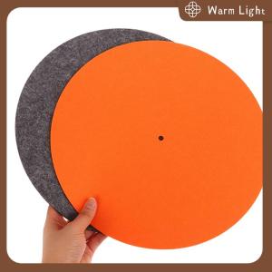 Warm Light 1PC Slip Mat Felt Turntable Platter Mat For LP Vinyl Record Audio Replacement DIY Accessories Audiophile Thick Turntable Mat