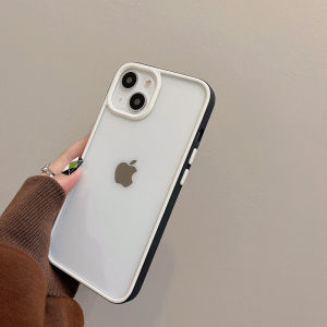 CrashStar แข็งแบบใส เคสโทรศัพท์กันกระแทกสำหรับ iPhone 15 14 13 12 11 Pro Max XS XR 8 7 Plus + SE 2020เคสโทรศัพท์กันกระแทกโปร่งใสกรอบสีลูกกวาดเคสโทรศัพท์แฟชั่นเรียบง่ายผู้ขายชั้นนำ