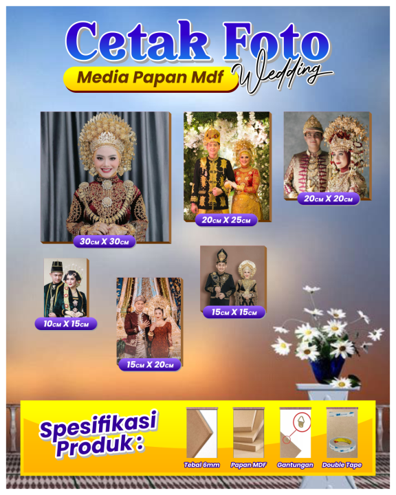 Hiasan Dinding Cetak Foto Custom Berbagai Ukuran Plus Bingkai Murah