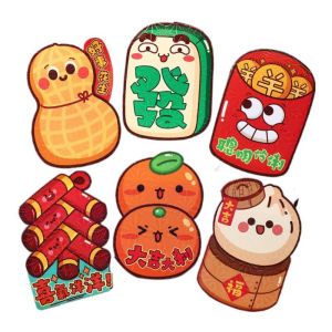 OUTOPEN bao lì xì tết 2027 6Pcs Giấy Phong bì Đỏ năm rồng Phước lành Truyền thống Túi màu đỏ Cổ điển Phong cách Trung Quốc Túi đựng tiền may mắn Nhà