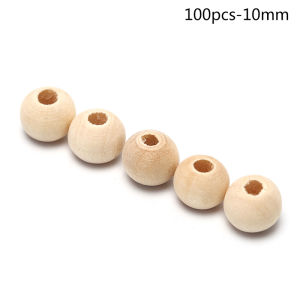 Minwen Vòng Gỗ Spacer Bead Tự Nhiên Không Sơn Bằng Gỗ Bóng Hạt DIY Craft Đồ Trang Sức