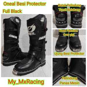 Sepatu Cross Trail Bots Safety Dgn Besi Di Depan Protector Hitam