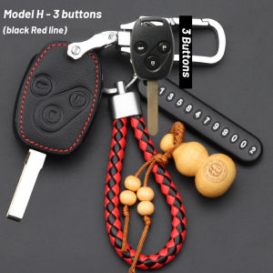 high quality leather for Honda key cover Remote key case with key holder fod Car Logo keychain Civic City Jazz Brio BRV Accord CRV Mobilio HRV Odyssey