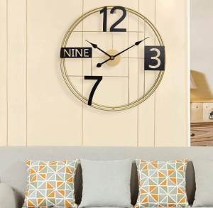 Minimalis Nordic siri jam dinding jualan panas seni besi moden rumah ruang tamu jam mudah dan fesyen kreatif jam vintaj hiasan 60cm