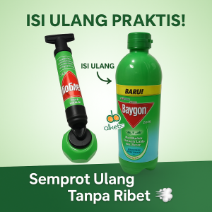 Baygon Liquid Refill Obat Anti Nyamuk Lalat dan Kecoa cair Isi Ulang 800 ml