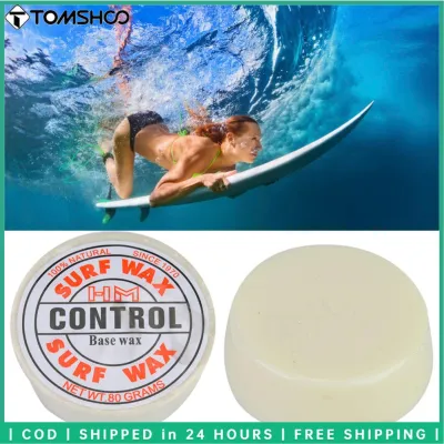 TOMSHOO Hosioe Surf Wax Antislip Waxes for Surfboard Base Skateboard Practical Water Temperature Accessories for Surfers (White)