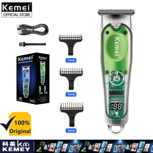 Kemei KM-322 tóc trong suốt Clipper chuyên nghiệp nhỏ tông đơ cắt tóc cho nam giới USB điện không dây portablebarber dao cạo