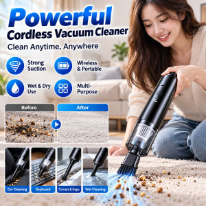 Cordless Vacuum Cleaner Portable Wireless Vacuum Powerful Suction High Power Performance Handheld Cleaner for Floor Sofa Car Home Daily Cleaning