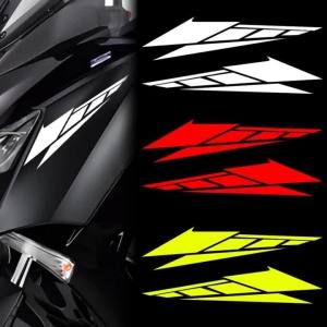 kkmf Multi Color PVC Motorcycle Reflective Stripe Stickers 2Pcs Waterproof Body Decals for Fender Tail Side Panel Styling 6B2Z9