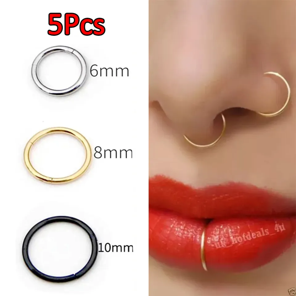Ring for a No Pierced Nose, Nose Cuff Ring, Nose Ring Tiny CZ Diamonds,  Clip on Nose Ring, Hugger Nose Ring, No Piercing Needed - Etsy