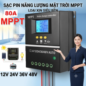 Bộ Sạc Pin Năng Lượng Mặt Trời MPPT 80A Auto 12V 24V 36V 48V - Điều Khiển Sạc Thông Minh Tăng Hiệu Suất Sạc
