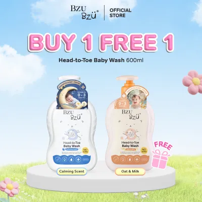 [BUY 1 FREE 1] BZU BZU Head to Toe Baby Wash (600ml)